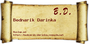 Bednarik Darinka névjegykártya